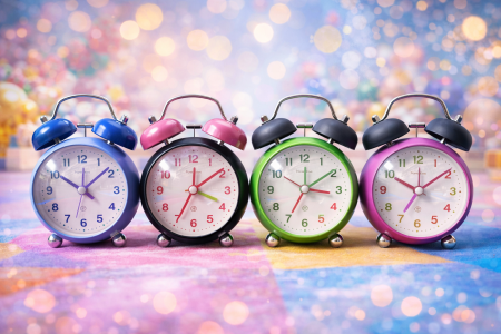 ✨ ساعات منبّه ملوّنة