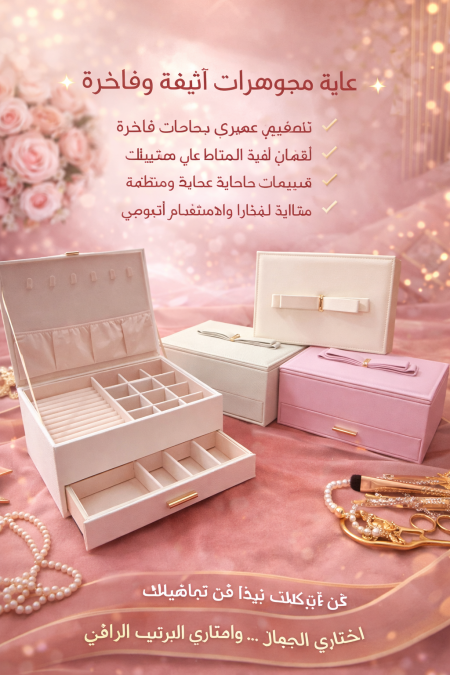 ✨ علبة مجوهرات أنيقة وفاخرة ✨