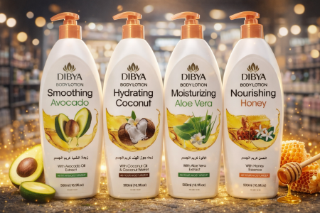 ✨ لوشن الجسم DIBYA – عناية طبيعية متكاملة لبشرة ناعمة ومشرقة ✨ <br> <span class='text-color-warm'>سيتوفر قريباً</span>