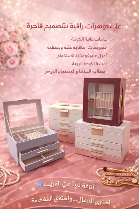 ✨ علب مجوهرات راقية بتصميم فاخر ✨