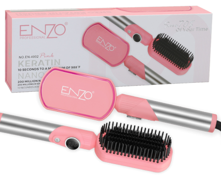 فرشاة فرد شعر كهربائية بالكيراتين والأيونات من ENZO